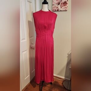 Naked Zebra Strapless Fuchsia Dress